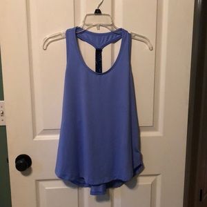 Blue workout tank top